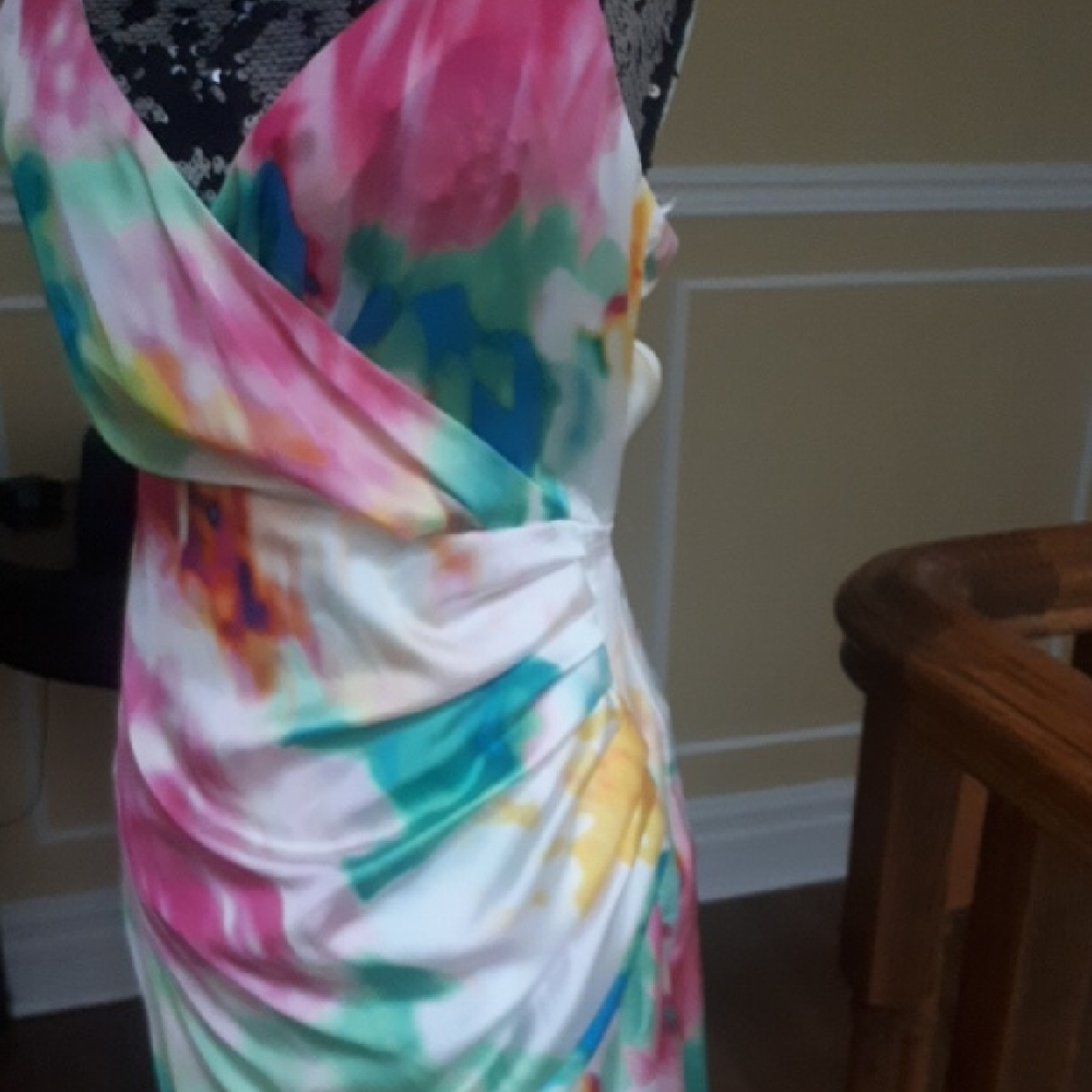 Zara One Shoulder Multicolor Dress - Picture 6 of 9